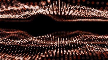 Abstract particles with depth of field