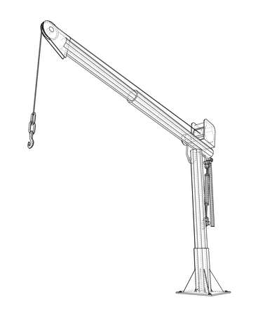 Davit or crane for boat. Vectorのイラスト素材