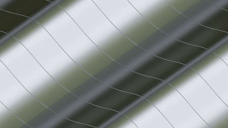 Metal stripes in waves. 3D illustrationの写真素材