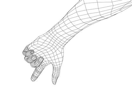 Human hand point with finger. Vectorのイラスト素材
