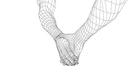 Two men shaking hands. Vectorのイラスト素材