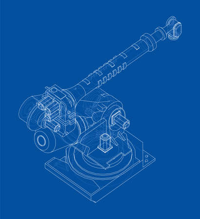 Industrial Robotic Arm. Vectorのイラスト素材