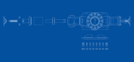 Blowout preventer. Vector rendering of 3dのイラスト素材