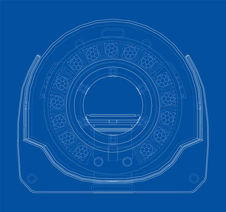 CT scanner, MRI machine. Vectorのイラスト素材