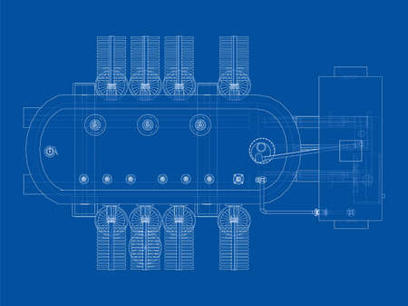 High-voltage transformer. Vectorのイラスト素材