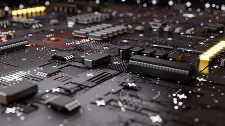 Electronic circuit board close upの写真素材