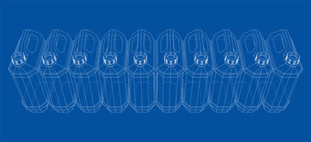 Cans of car liquids. Vectorのイラスト素材