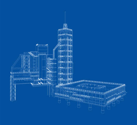 Launch pad whithout Space Rocket. Vectorのイラスト素材