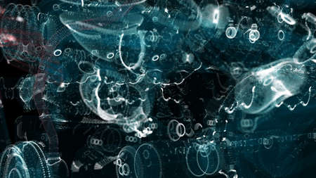 Abstract technology particles mesh background