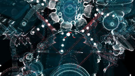 Abstract technology particles mesh background