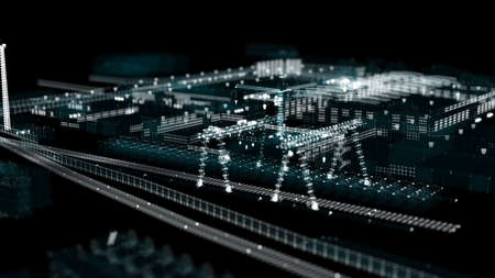 Industrial technology concept. Industry 4.0