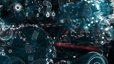 Abstract technology particles mesh background