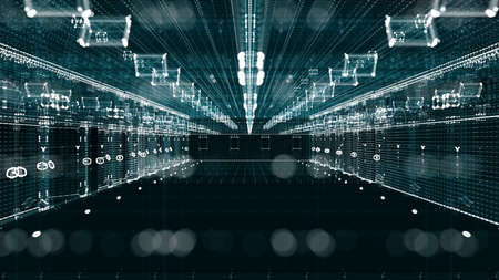 Futuristic Technology Warehouse Hologram
