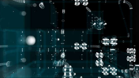 Particle hologram industrial equipment, valves, pipes and sensors