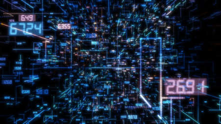 Luminous elements with numbersの写真素材