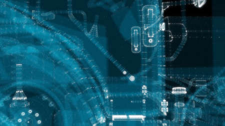 Abstract technology particles mesh background
