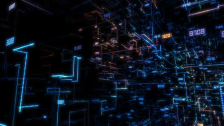 Luminous elements with numbersの写真素材