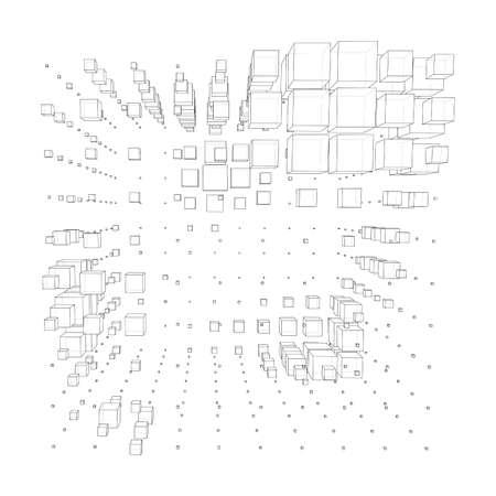 Vector abstract boxes backgroundのイラスト素材