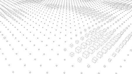 Vector abstract boxes backgroundのイラスト素材