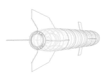 Military missile army rocket. Vectorのイラスト素材