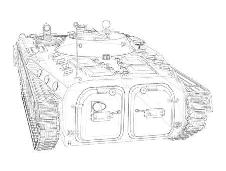 Infantry fighting vehicle. Vectorのイラスト素材
