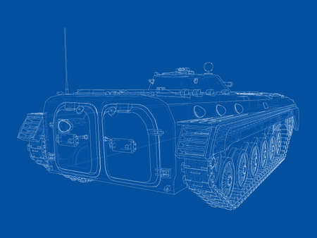 Infantry fighting vehicle. Vectorのイラスト素材
