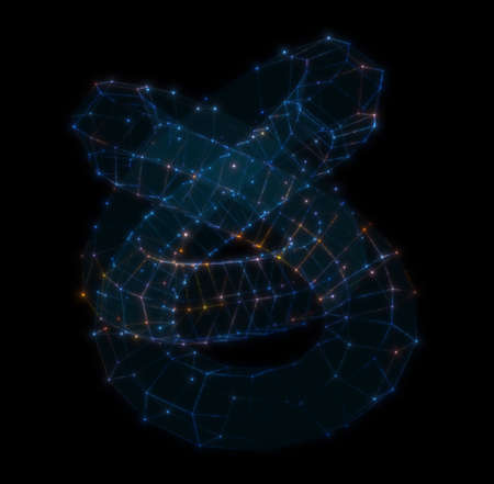 Abstract technology background from lines and dots