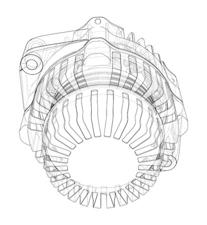 Car generator. Vectorのイラスト素材