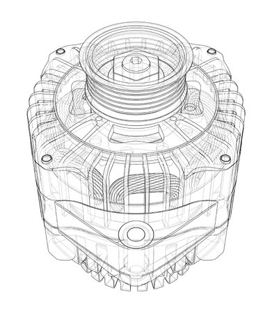 Car generator. Vectorのイラスト素材