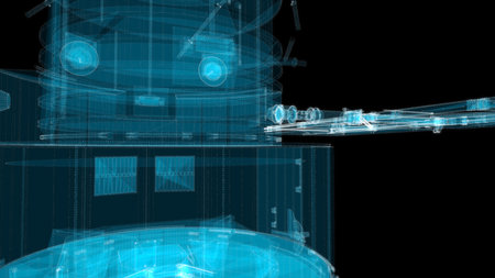 Hubble Space Telescope. 3D Illustration