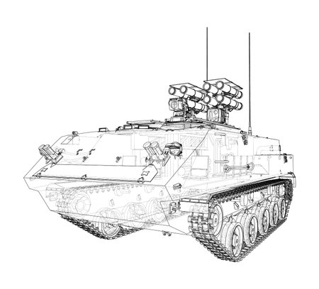 Anti-tank armored car. Vectorのイラスト素材