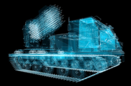 Military track missle systemの写真素材