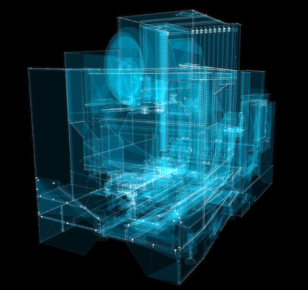 Metalworking CNC milling machineの写真素材