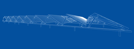 Solar Panel Concept. Vectorのイラスト素材