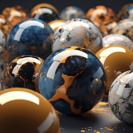 Abstract background of marble spheresの素材