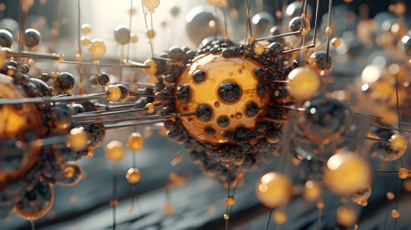 Abstract neural network, beautiful renderの素材