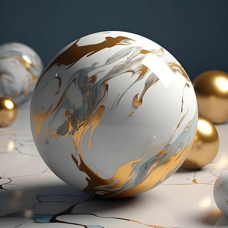 Abstract background of marble spheresの素材