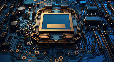 CPU on the motherboardの素材