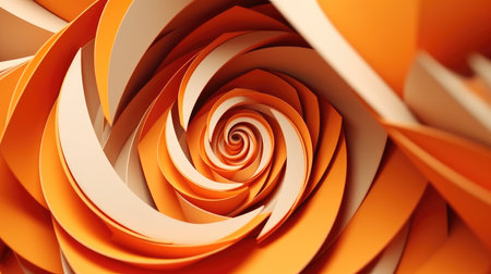 Orange rolled-up paper backgroundの素材