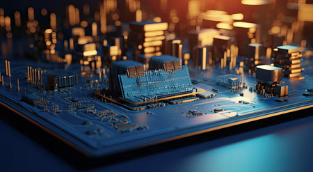 CPU on the motherboardの素材
