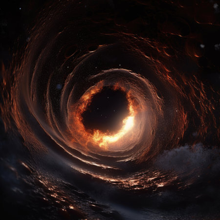 A black hole in spaceの素材