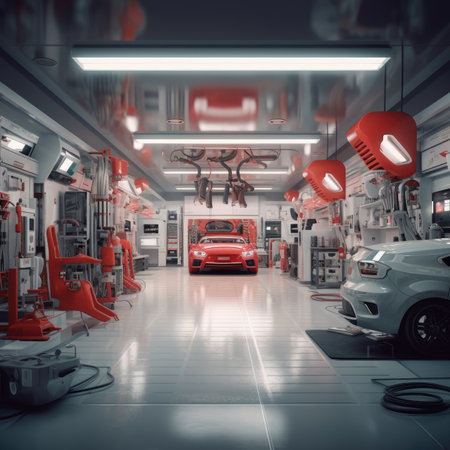 The auto repair shop of the futureの素材
