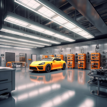 The auto repair shop of the futureの素材