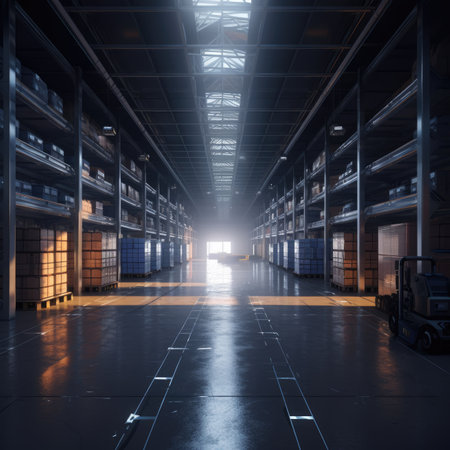 The logistics warehouse of the futureの素材