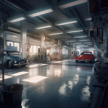 The auto repair shop of the futureの素材