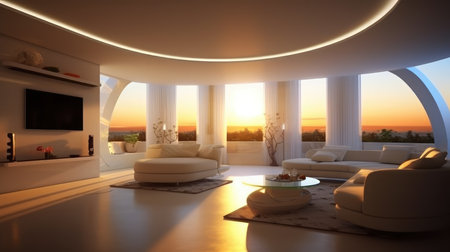 The interior of the future. High-techの素材