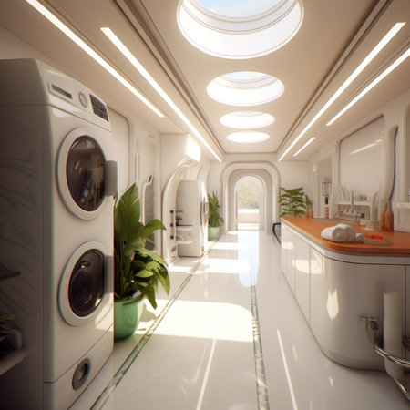 The interior of the future. High-techの素材