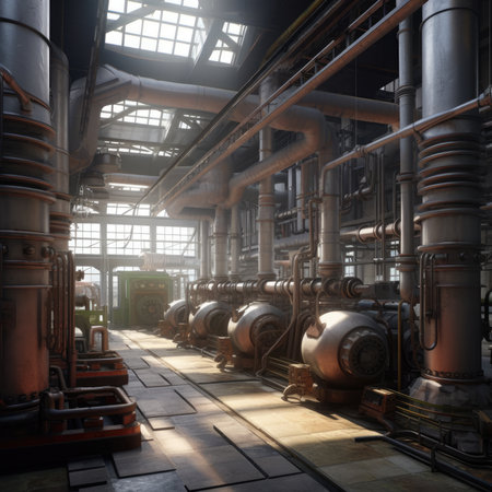 The interior of the factoryの素材