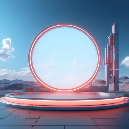 Technological background, empty space, mock-upの素材