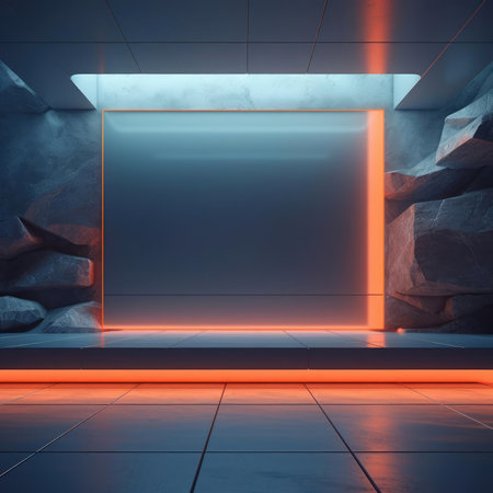 Technological background, empty space, mock-upの素材